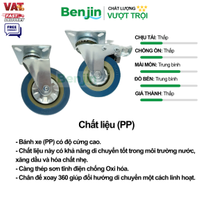 Hiệu nặng bánh xe đẩy tải trung nhẹ màu xanh