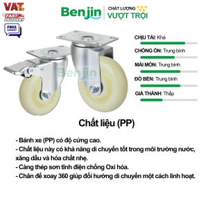 Hiệu năng bánh xe đẩy chịu lực màu trắng