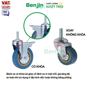 Bánh xe đẩy hành ốc ren