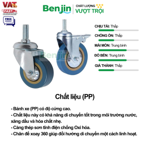 Hiệu năng bánh xe đẩy hành ốc ren