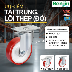 Bánh xe đẩy PU Trung